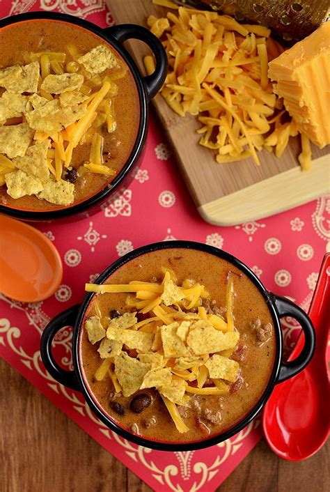 Cook over medium high heat for 2 to 3 minutes, stirring to mix well. Cheesy Taco Soup | Recipe | Food, Eat, Recipes