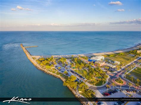 Fort Pierce Aerial At The Inlet Royal Stock Photo