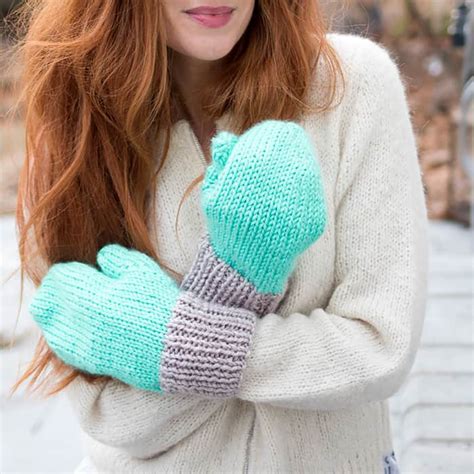 Flat Knit Mittens Knitting Pattern Gina Michele