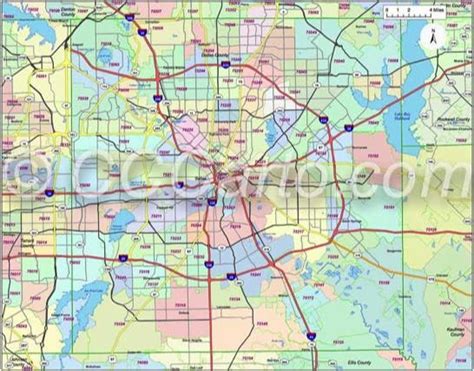 Dallas Zip Codes Dallas County Zip Code Boundary Map Zip Code Map
