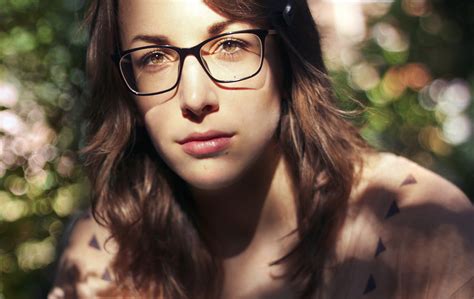 Wallpaper Eyewear Glasses Vision Care Girl Black Hair Brown Hair