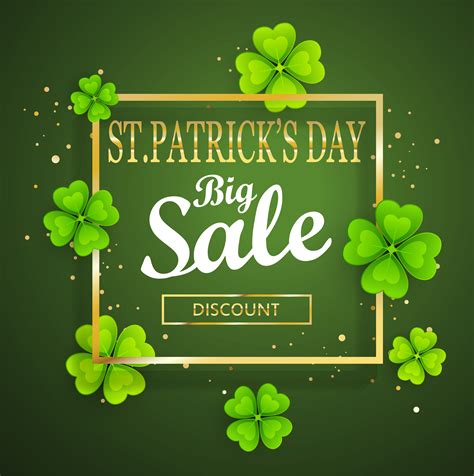 St Patrick S Day Big Sale Background Vector Art At Vecteezy