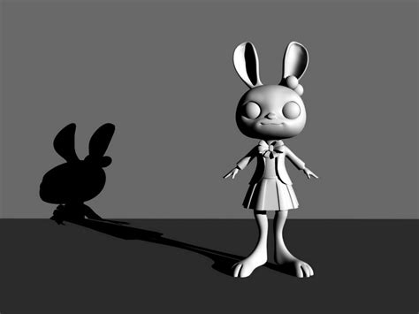 Bunny Girl Cartoon Animal 3d Model Maya Files Free Download Modeling