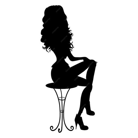 premium vector woman sitting on a chair