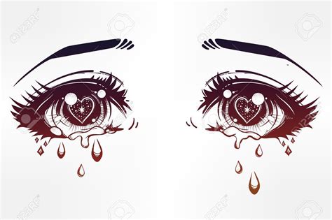 Anime Eyes Female Crying Discover Share This Crying With