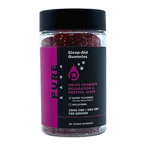 Purekana Purekana 25mg Sleep Aid Vegan Gummies 60 Ct Leafly