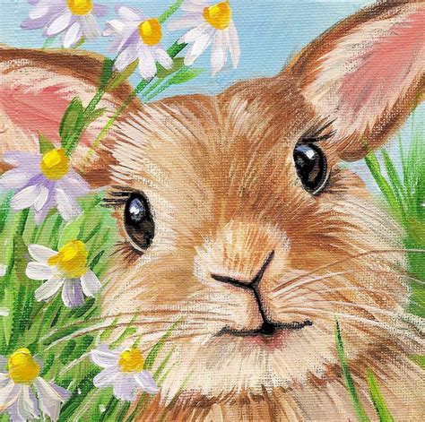 Facebook Easter Paintings Bunny Art Easter Canvas
