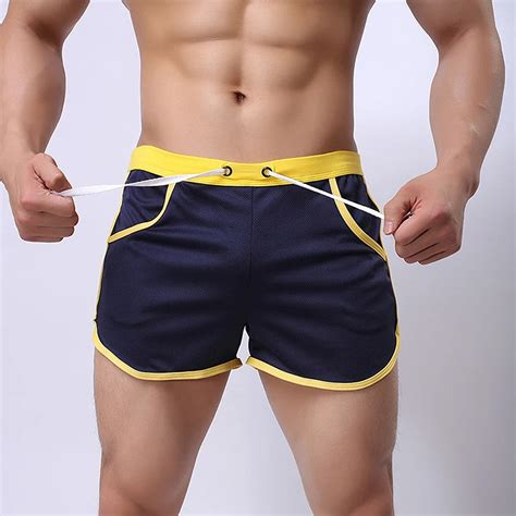 summer mens brand sport running shorts slimming men black bodybuilding short pants male fitness