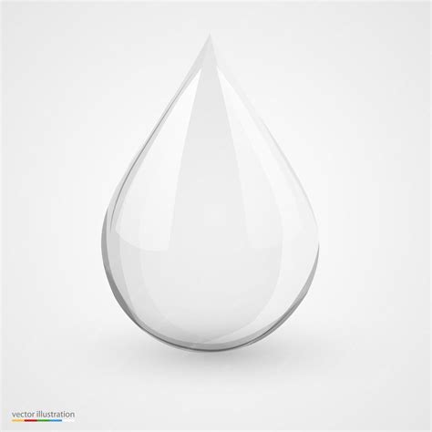 Premium Vector 3d Water Drop On White Isolated