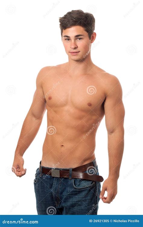 Attractive Shirtless Man Stock Image Image Of Shot Person 26921305