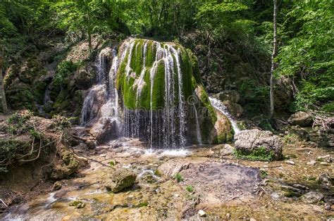 Silver Streams Waterfall In Crimea Stock Image Image Of
