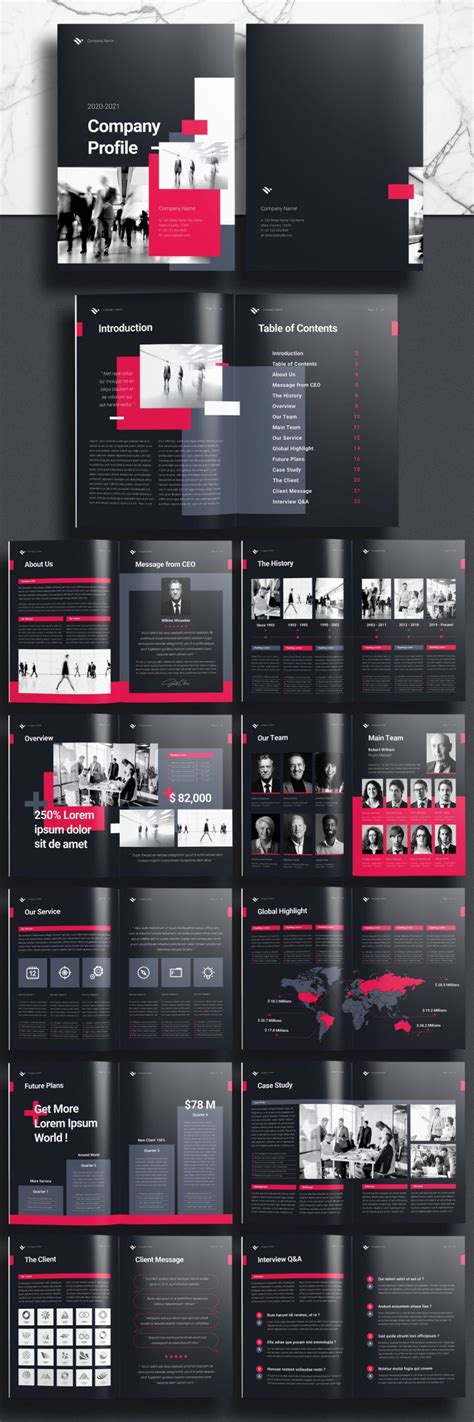 Company Profile Booklet Template For Adobe Indesign Booklet Template
