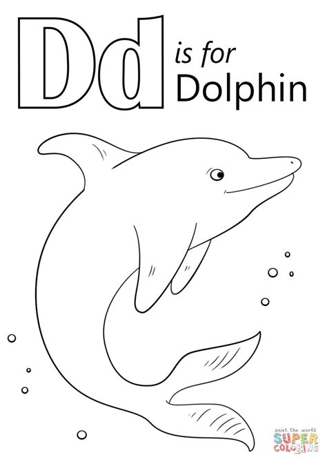 With a great selection of children's theme lettering such as animals, fish, sports and patriotic letters, coloring time is sure to be exiciting with the kids and these free printables! Letter D is for Dolphin | Super Coloring | Preschool ...