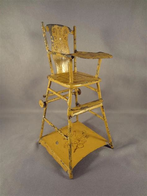 Baby highchair infant high feeding seat 3 in1 toddler table chair condition is used. Tin Reversible High Chair Play Table for Doll House ...