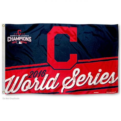 cleveland indians 2016 al champions and world series flag reddington flags