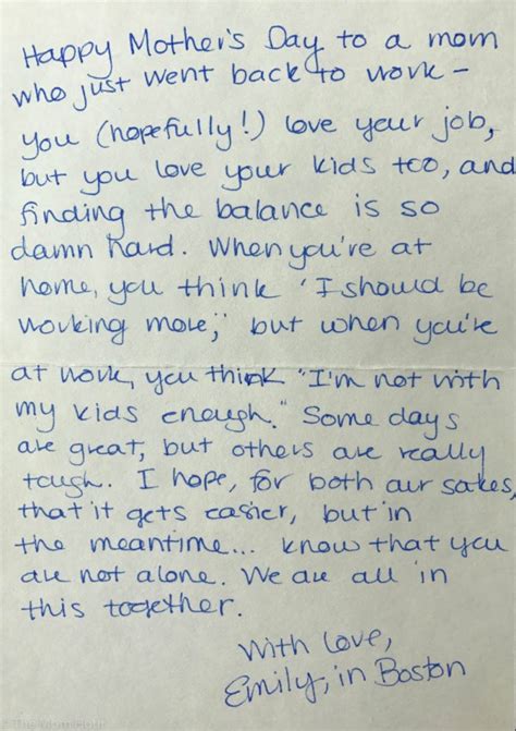These Hand Written Mothers Day Letters Prove Moms Have Each Others Backs
