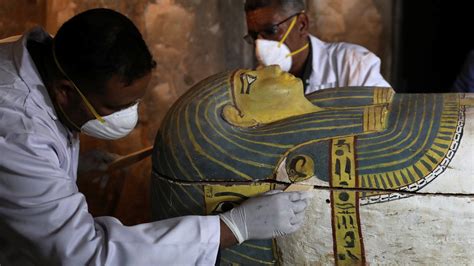 Mummies In Two Sarcophagi Found In A Tomb In Luxor Dating Back 3500