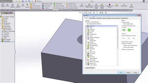 SolidWorks 2015 User Interface Customization Part 1 YouTube