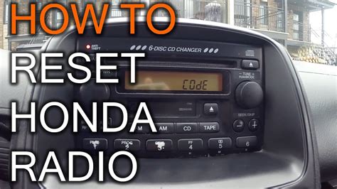 Turn the vehicle's key to the on position. 2003 honda accord radio code reset | Autoblog