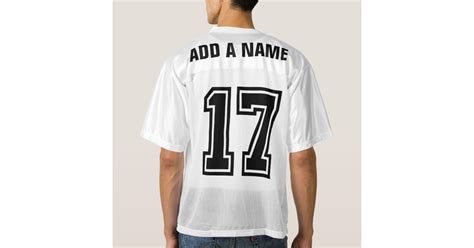 Classic Black Number 17 Mens Football Jersey Zazzle