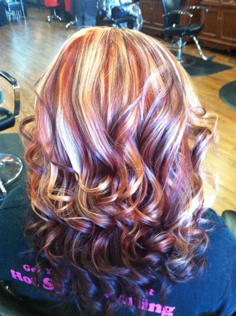 Caramel highlights on blonde hair. Pin by Candice Nicholson on Nails and hair | Purple ...