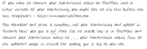 Your Handwriting Font Onenote