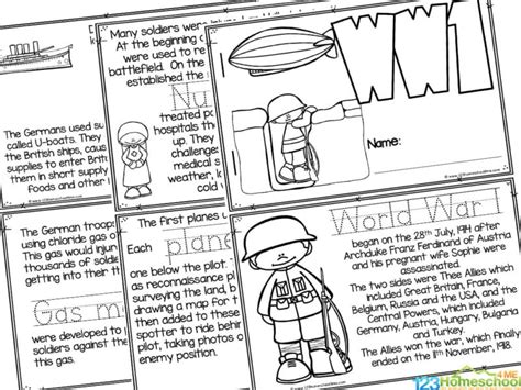 Free World War 1 For Kids Reader To Color And Learn