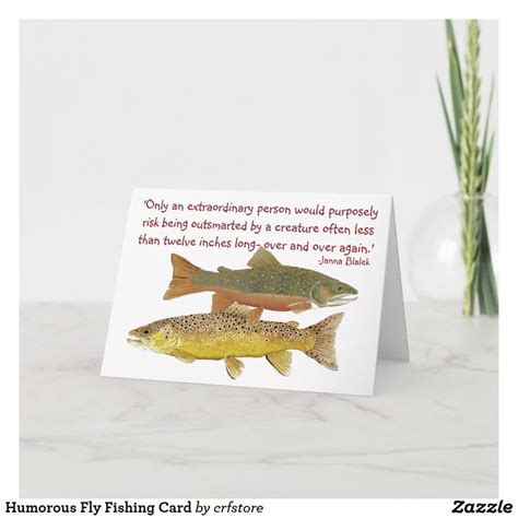 Humorous Fly Fishing Card In 2020 Fishing Cards Custom