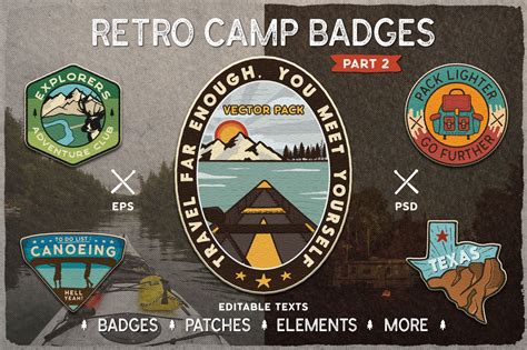 retro camp badges patches part 2 by jekson graphics thehungryjpeg