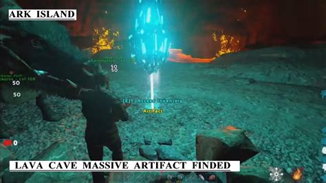 Ark Survival Evolved Island Lava Cave Video 3 Finded Artifact Gbvyt