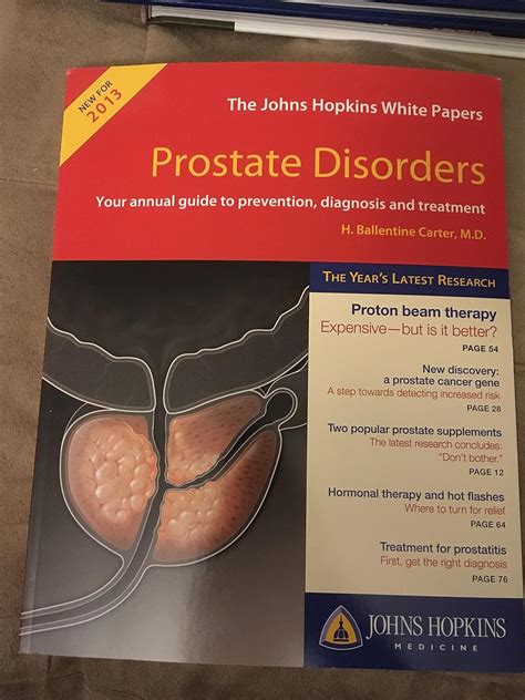 Prostate Disorders The Johns Hopkins White Papers H Ballentine Carter Amazon Com Books