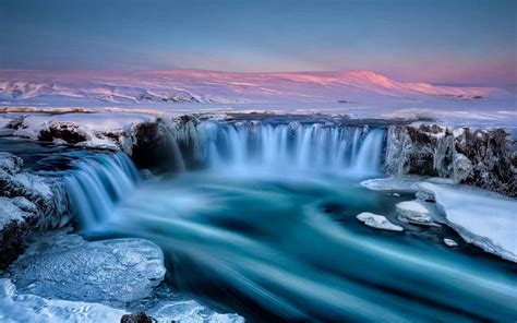 Goðafoss Spectacular Waterfalls In Iceland, They Are In Bárðardalur Of North Central Iceland At ...