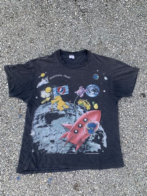 vintage 1995 grateful dead standing on the moon all over print t shirt large ebay