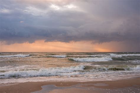 Landscape Stormy Sea At Sunset Null Stormy Sea Landscape Sea