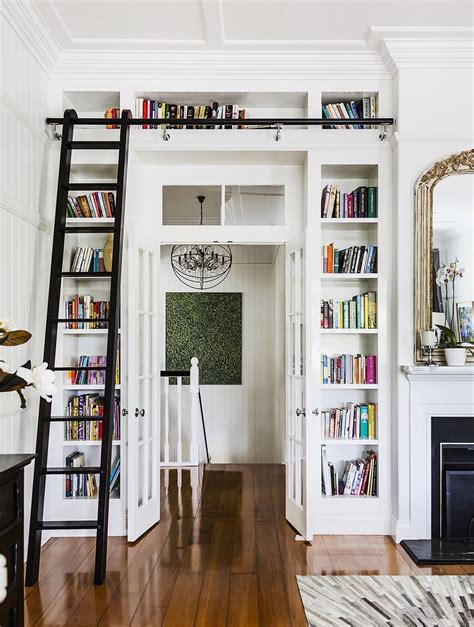 Bookcase With Library Ladder Photos