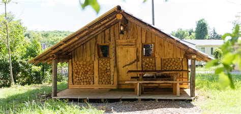 Atypical Accommodation At The Campsite Les Castors Wooden Hut Of The