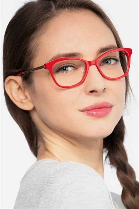 Ripple Cat Eye Red Glasses For Women Eyebuydirect Red Frame Glasses