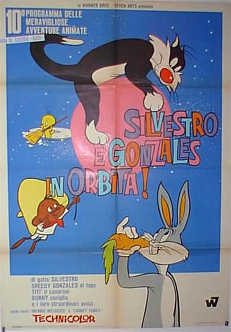 Silvestro E Gonzales In Orbita Movie Poster The Sylvester And Tweety
