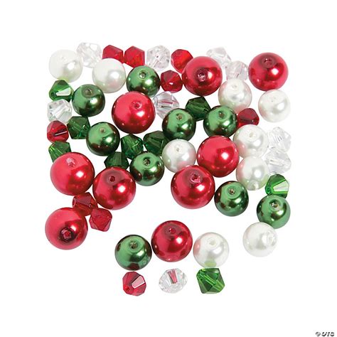 Christmas Pearl And Crystal Bead Assortment 10mm Discontinued