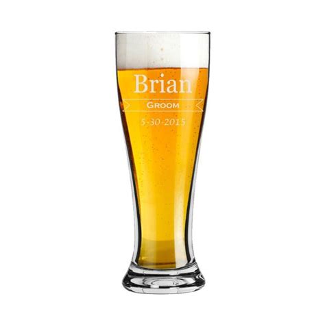 Traditional Engraved 16 Oz Pilsner Glass Zazzle Personalized Beer Glasses Groomsmen Ts