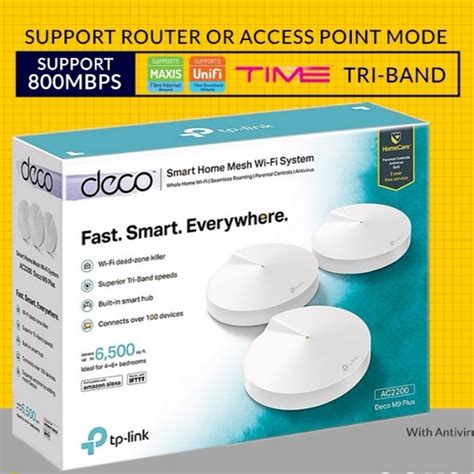 Upload speed 1 0mbps free simple voice plus 50 free calls up to rm50 for local and national calls MESH WIFI Deco M9 Plus AC2200 Mesh WiFi Wireless Tri Band ...