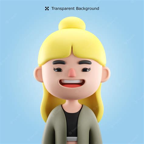 Premium Psd Psd 3d Female Cartoon Character Avatar Isolated In 3d