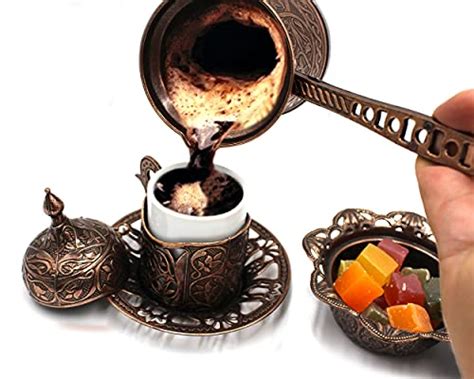 Copper Turkish Coffee For Serving Set Pcs With G Turkish