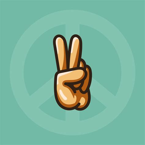 Hand Making A Peace Sign Illustration Download Free Vectors Clipart