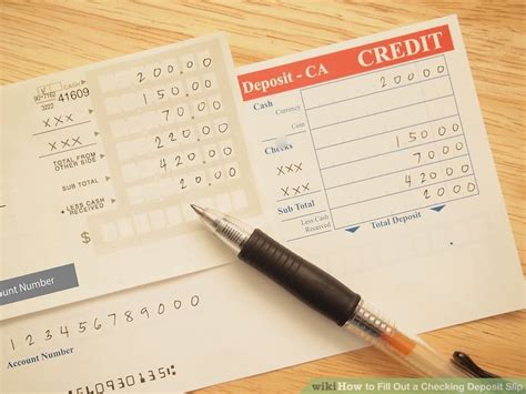 A deposit slip lets you deposit cash and checks into a bank account. How to Fill Out a Checking Deposit Slip: 12 Steps (with Pictures)