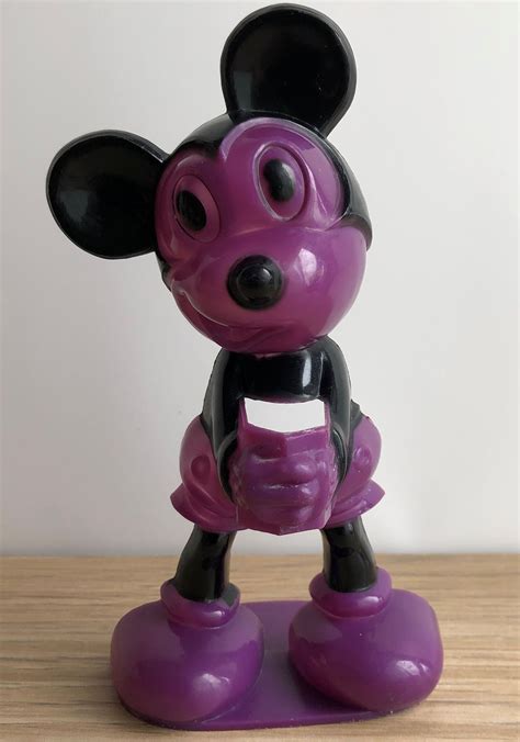 Vintage 1960s70s Disney Mickey Mouse Purple Plastic Etsy