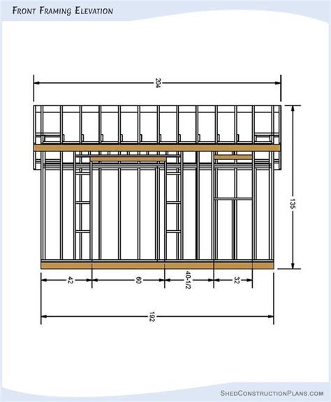 12×16 Saltbox Storage Shed Plans Blueprints
