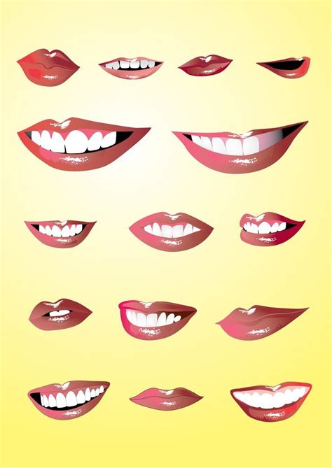 Lips Set Vector For Free Download Freeimages