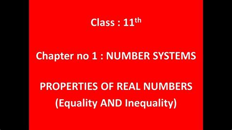 Properties Of Equality And Inequalities Fscpart 1 Lec 4 Youtube