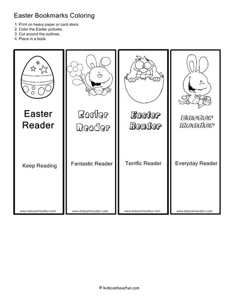 Easter Coloring Bookmarks Kids And Adult Coloring Pages